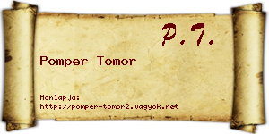 Pomper Tomor névjegykártya